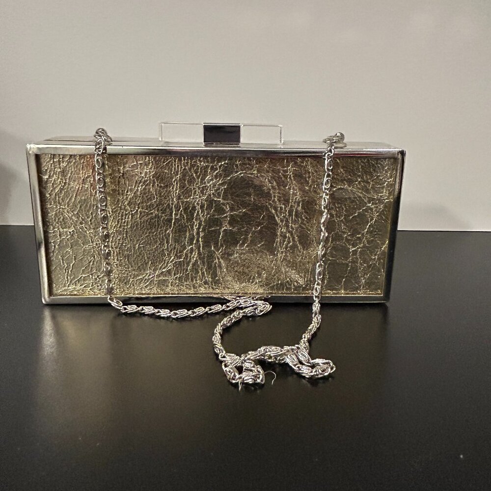 Jessica McClintock Box Clutch and Shoulder purse